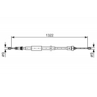 1 987 482 385 BOSCH Тросик, cтояночный тормоз