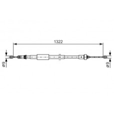 1 987 482 385 BOSCH Тросик, cтояночный тормоз