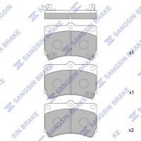 SP1067 Hi-Q Комплект гальмівних колодок дисковий гальм