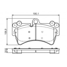 0 986 495 435 BOSCH Комплект гальмівних колодок дисковий гальм