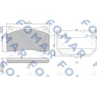 FO 996481 FOMAR Friction Комплект гальмівних колодок дисковий гальм