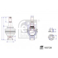 183728 FEBI BILSTEIN Шарнір незалежної підвіски поворотного важеля