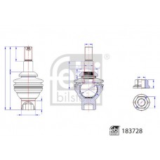 183728 FEBI BILSTEIN Шарнір незалежної підвіски поворотного важеля