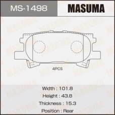MS-1498 MASUMA Комплект гальмівних колодок