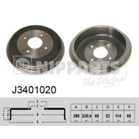 J3401020 NIPPARTS Гальмівний барабан
