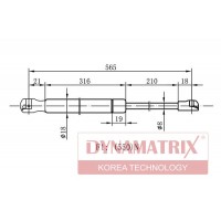 DGS014232 DYNAMATRIX Газова пружина кришка багажника
