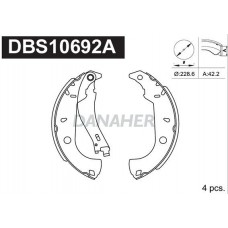 DBS10692A DANAHER Комплект гальмівних колодок