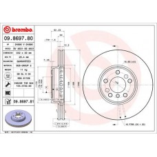 09.8697.80 BREMBO Гальмівний диск