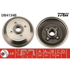 DB4134B TRW Гальмівний барабан