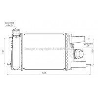 DN4484 AVA QUALITY COOLING Интеркулер