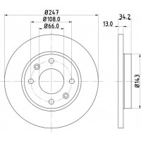 8DD 355 106-191 HELLA Гальмівний диск