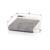 CUK 1829 MANN-FILTER Фільтр повітря у внутрішньому просторі