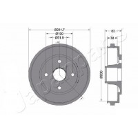 TA-0401 JAPANPARTS Гальмівний барабан