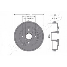 TA-0401C JAPANPARTS Гальмівний барабан