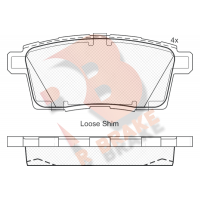 RB1963 R BRAKE Комплект гальмівних колодок дисковий гальм