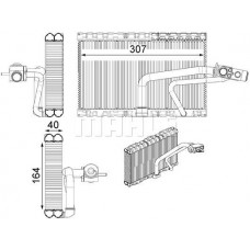 AE 114 000P MAHLE Випарник кондиціонера