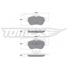 TX 13-51 TOMEX Brakes КомплеК т гальмівних колодок, дискове гальмо