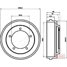 TA-0316C JAPANPARTS Гальмівний барабан