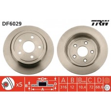 DF6029 TRW Гальмівний диск