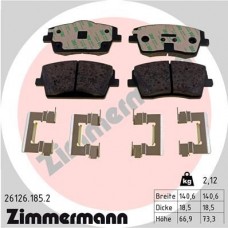 26126.185.2 ZIMMERMANN Комплект гальмівних колодок дисковий гальм
