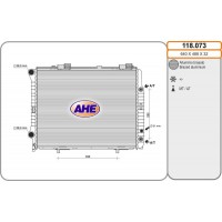 118.073 AHE Радіатор охолодження двигуна