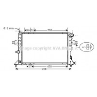 OLA2252 AVA QUALITY COOLING Радіатор охолодження двигуна