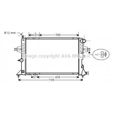 OLA2252 AVA QUALITY COOLING Радіатор охолодження двигуна