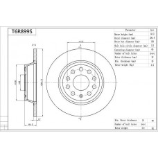 T6R899S AISIN Гальмівний диск