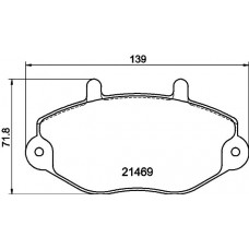 MDB1559 MINTEX Комплект гальмівних колодок дисковий гальм