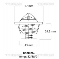8620 2682 TRISCAN Термостат охолоджувальна рідина