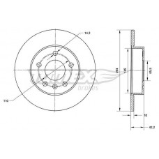 TX 70-06 TOMEX Brakes Гальмівний диск
