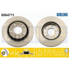 6064711 GIRLING Гальмівний диск
