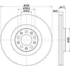 8DD 355 134-801 HELLA Гальмівний диск