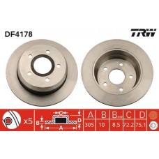 DF4178 TRW Гальмівний диск
