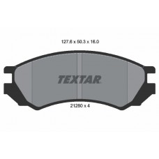 2128002 TEXTAR КомплеК т гальмівних колодок, дискове гальмо