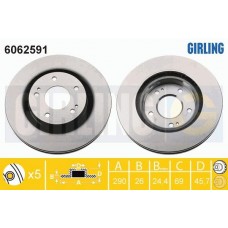 6062591 GIRLING Гальмівний диск