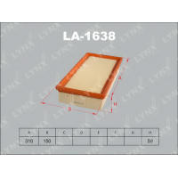 LA-1638 LYNXauto Повітряний фільтр