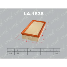 LA-1638 LYNXauto Повітряний фільтр