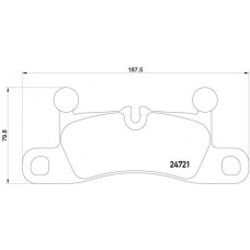 P 65 027 BREMBO Комплект гальмівних колодок дисковий гальм