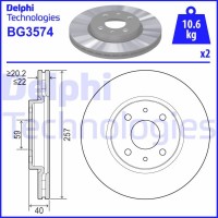 BG3574 DELPHI Гальмівний диск