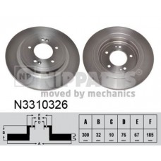N3310326 NIPPARTS Гальмівний диск
