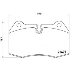 P 06 018 BREMBO Комплект гальмівних колодок дисковий гальм