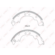 BS-7508 LYNXauto Комплект гальмівних колодок