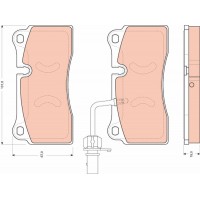 GDB1731 TRW Комплект гальмівних колодок дисковий гальм