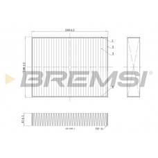 FC0455C BREMSI Фільтр повітря у внутрішньому просторі