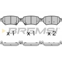 BP3707 BREMSI Комплект гальмівних колодок дисковий гальм
