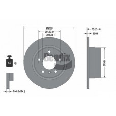 BDS1976 BENDIX Braking Гальмівний диск