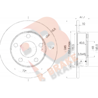 78RBD22746 R BRAKE Гальмівний диск