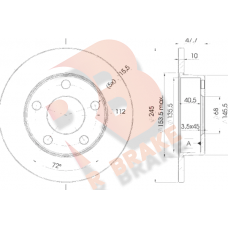 78RBD22746 R BRAKE Гальмівний диск