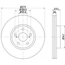 MDC1694C MINTEX Гальмівний диск